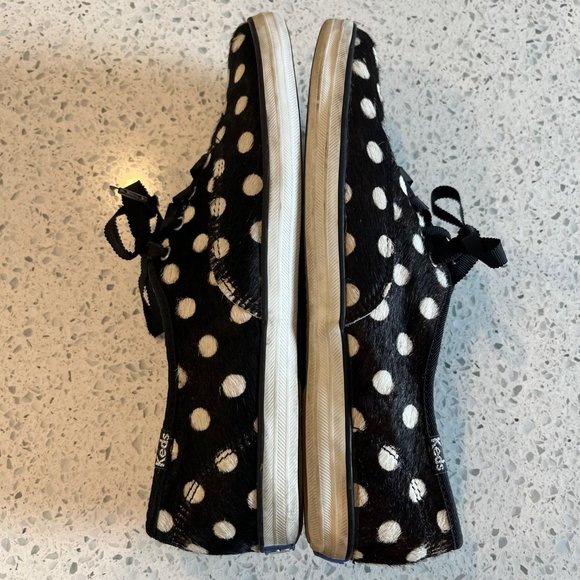 KEDS Pointer Spur Polka dot Printed Calf Hair Sneakers Women's size 8.5 - Picture 6 of 9